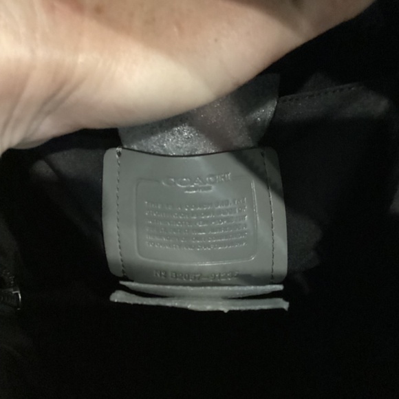 NWT UNISEX COACH BLACK/ GRAY LEATHER ONE SHOULDER BACKPACK MEDIUM SIZE - Picture 12 of 16